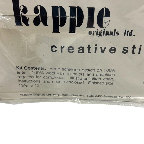 Vintage‎ 1976 Kappie Originals Creative Stitchery "Nobody's Perfect" 13 x 12 - Picture 2 of 3